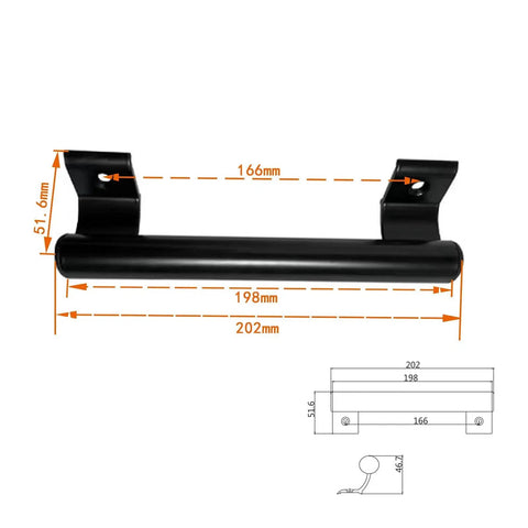 8 Inch Aluminum Alloy Sliding Glass Door Handle for Patio Doors Replacement Pull Fits Six And Five Eighths Inch Mounting Holes Reversible Black Handle for Right or Left Opening Durable Rustproof Waterproof Easy To Install