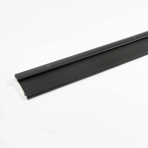 Adjustable Aluminum & Hardwood Threshold Waterproof and Hidden Screws -Add-on Extension Available - Heavy Duty - Black, 36 inch