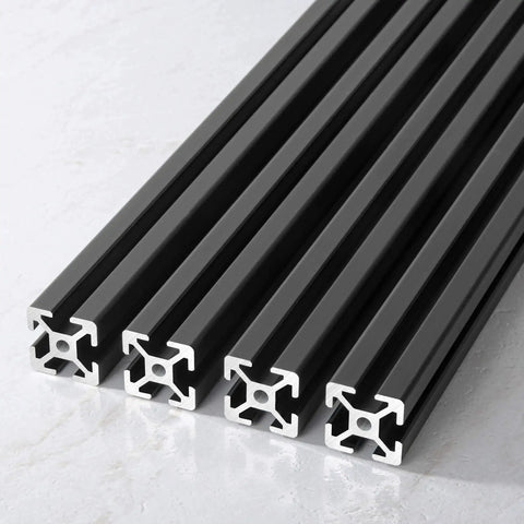1010 Series 1x1 Inch T Slot Aluminum Extrusion Black Anodized 25mm x 25mm European Standard For 3D Printer Frames CNC DIY Builds