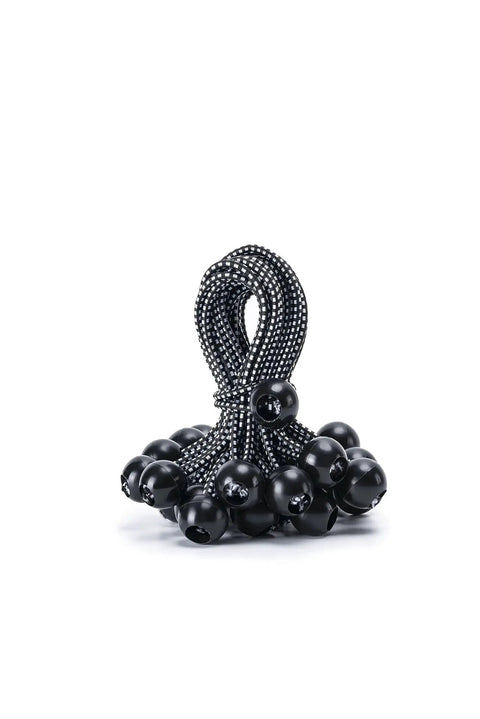 30 Pack Ball Bungee Cord Set With 6 Inch Elastic Cords And 1 Inch Nylon Balls for canopy tarp tie downs camping tents, black cords bundled