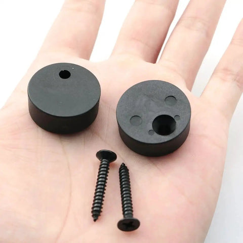 6 Piece Disc Block Sliding Barn Door Hardware Anti Jump Parts Adjustable Stopper Pad For Barn Door Track Black Durable POM Material