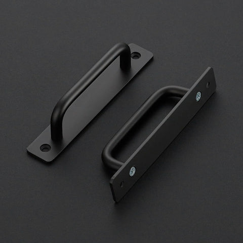 Barn Door Handles 2 Pack Sliding Door Handle 5" Hole Center Barn Door Handles Black Cabinet Handles Door Pull Handle Zinc Alloy Door