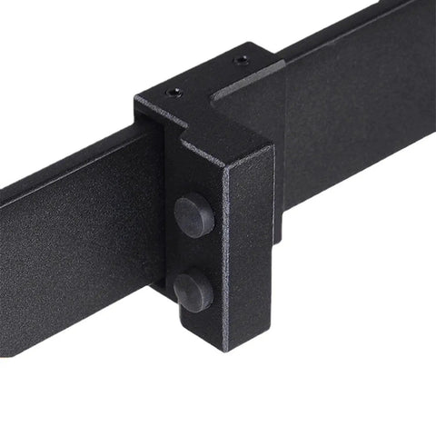 2 Pack 40x50mm Black Barn Door Stopper For Sliding Doors With Flat Track Roller Limiter Rail Durable Rubber And Aluminum Construction