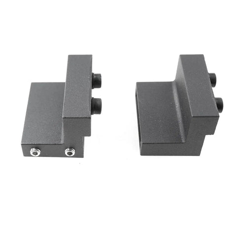 2 Pack 40x50mm Black Barn Door Stopper For Sliding Doors With Flat Track Roller Limiter Rail Durable Rubber And Aluminum Construction