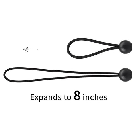 30 Pack Heavy Duty Bungee Cords 4 Inch Black Rubber Core 4mm Thick Weather Resistant Tie Down Straps expansion demonstration