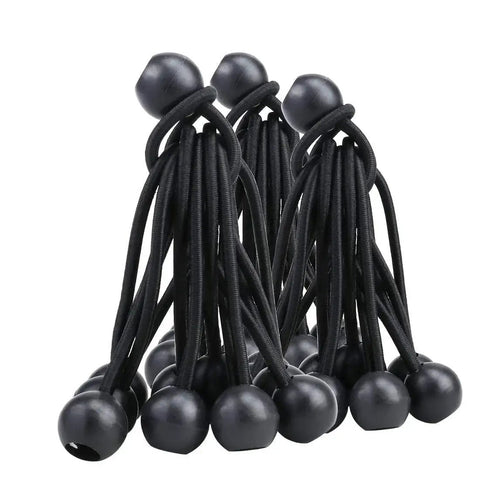 30 Pack Heavy Duty Bungee Cords 4 Inch Black Rubber Core 4mm Thick Weather Resistant Tie Down Straps for camping and securing items