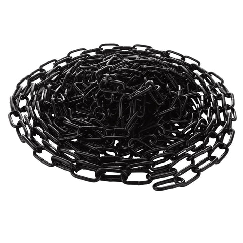 26.24 ft Length Black Chain Link, 1/8 Inch Carbon Steel Chain, Heavy Duty Coil Chain, Metal Porch Swing Chains for Home Outdoor Fence Gate