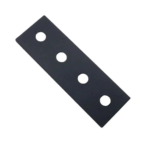 Black Carbon Steel Barn Door Track Splice Piece 80mm Metal Splice Plate Repair Fastener For Sliding Barn Door Track