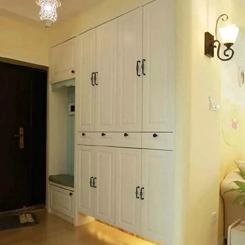White wardrobe with Four Pack Birdcage Style Cast Iron Antique Cabinet Hardware Handles With Center Hole Mount For Kitchen Cabinets