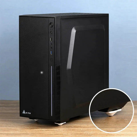 Computer tower on 32 Pieces Mini Self Adhesive Caster Wheels Stainless Steel 360 Degree Rotation Universal Wheels for mobility