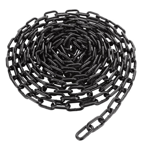 ✝️ 1/5'' x 26.2Ft Long Black Chain Link Heavy Duty Porch Swing Chain, Carbon Steel Coil Chain for Hanging, Pet Chain, Fence, Security Lock Chain