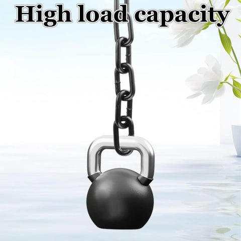 1/5'' x 26.2Ft Long Black Chain Link Heavy Duty Porch Swing Chain, Carbon Steel Coil Chain holding weight, high load capacity