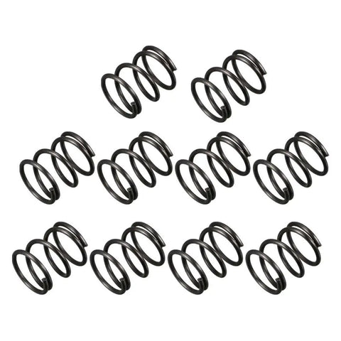 10 Pack Black Compression Spring, 13mm Outer Diameter, 1.2mm Wire, 15mm Free Length, Heat Treated Spring Steel With Rust Resistant Oil Finish