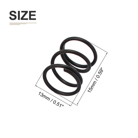 20 Pack Black Compression Springs For Machinery, 1.2mm Wire Dia, 13x15mm Outer Diameter, Spring Steel