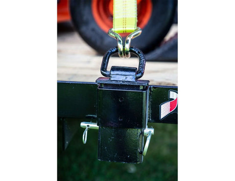 Installed Stake Pocket D-Ring – 1/2 Inch Forged Steel D Ring with 2-1/2 Inch I.D., Black Powder-Coated Stake Pocket D Ring Tie Downs for Cargo Control