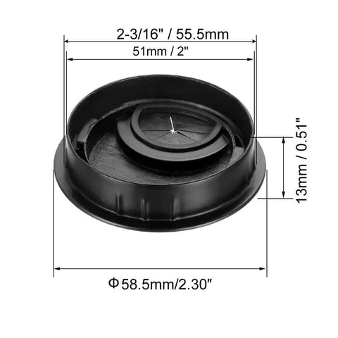 Hide and organize every cable with this zinc alloy desk hole cover, a sturdy 2.1 inch (53mm) grommet with visible measurements.