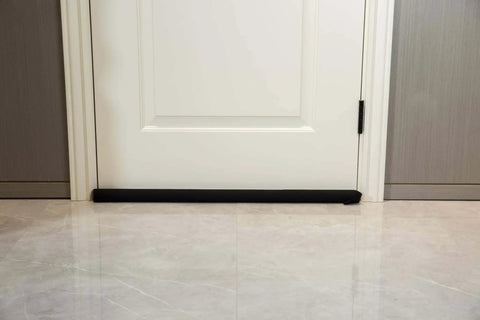 Door Noise Blocker 36 Inch Black Draft Stopper Silencer, Soundproof Door Draft Guard For Home And Office installed under door