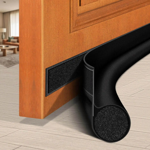 36 Inch Under Door Draft Stopper Blocker Door Sweep Keeps Cold Air Out, Cuts Noise, Light, Odor, Easy Install With Weather Stripping