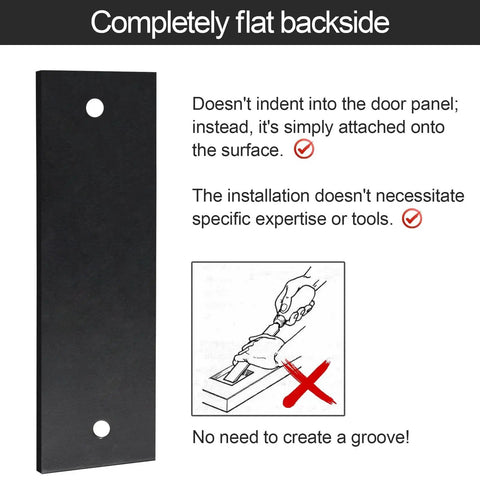 Finger Flush Pulls For Closet Pocket Sliding Barn Doors Set With Recessed Matte Black Rectangular Plate Handles