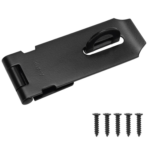 3 Inch Stainless Steel Heavy Duty Door Hasp Latch With Screws For Personal Privacy And Security Protection, Rust Resistant 304 Stainless Steel Padlock Latch Designed For Outdoor Use And Long Lasting Durability shown with included screws