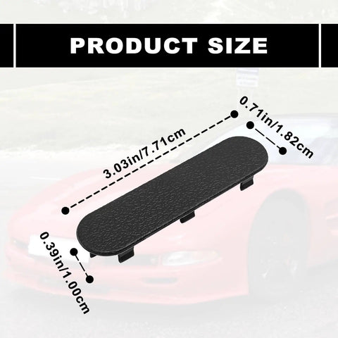 Product size diagram for Door Panel Handle Plug Screw Cover Trim For Corvette C5 1997 To 2004 Interior Door Handles In Black Part 10279471 1 Pair