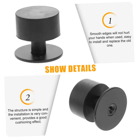 Door Silencer Wall Bumper Collision Stopper For Interior Use Black 1 Set With Easy Install Hardware Anti Collision Door Stopper