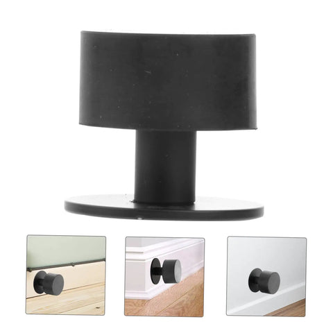 Door Silencer Wall Bumper Collision Stopper For Interior Use Black 1 Set With Easy Install Hardware Anti Collision Door Stopper