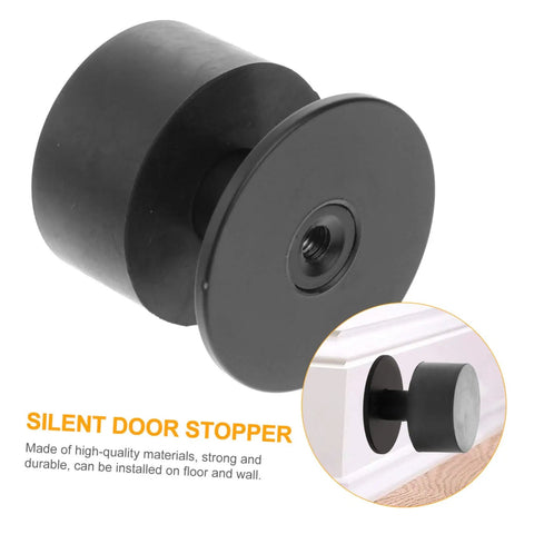 Door Silencer Wall Bumper Collision Stopper For Interior Use Black 1 Set With Easy Install Hardware Anti Collision Door Stopper