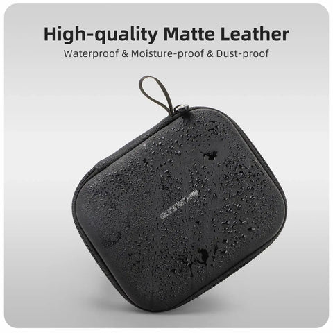 DJI Neo 2 Drone Storage Bag And Protective Travel Case in black, shown with waterproof matte leather exterior.