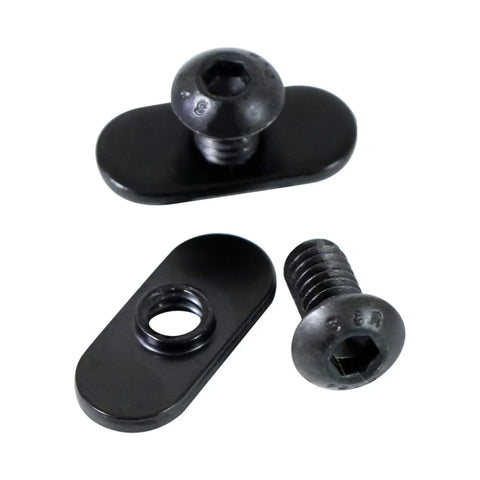 Centered Slide In Economy T Nut For T Slot Track With 1/4-20 By 1/2 Inch Bolt, 20 Pack, For 10 Series Aluminum Extrusion, Black Finish