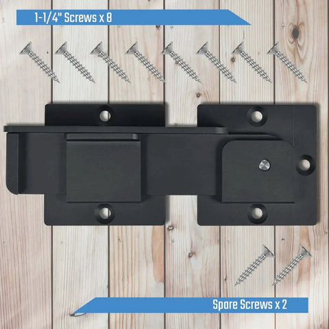 7.5 Inch Flip Gate Latch Lock With Padlock Holes, Heavy Duty Aluminum Alloy Door Latch for Outdoor Fences, includes screws