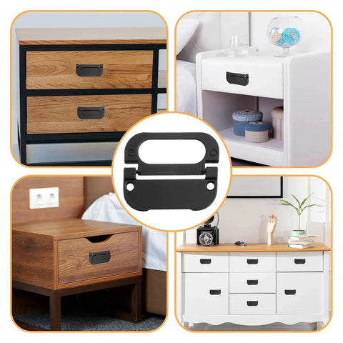 Six Pack 3 Inch Flush Pull Ring Handles With Screws Hidden Recessed Sliding Door Pulls For Cabinets Kitchens And Furniture