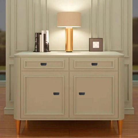 Front view of cabinet with Six Pack 3 Inch Flush Pull Ring Handles With Screws Hidden Recessed Sliding Door Pulls in black minimalist design