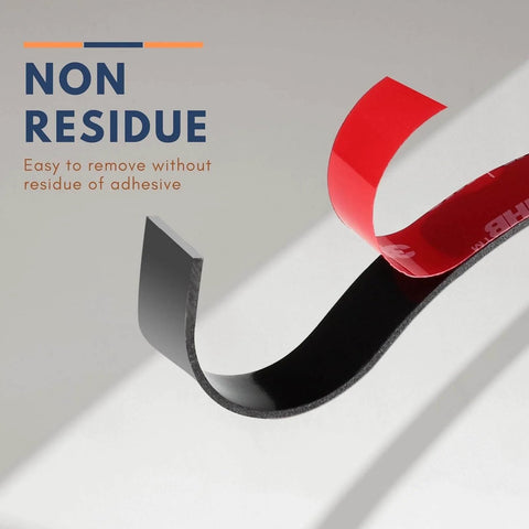 Half Inch Wide Heavy Duty Double Sided Mounting Tape Black Foam With High Bond Waterproof Adhesive showing non-residue feature