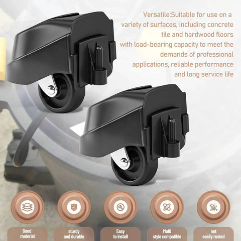 Two Pack Foot Caster And 12293 Caster Kit For Plate Caster Systems Compatible With Six To Sixteen Gallon Wet And Dry Vacuums