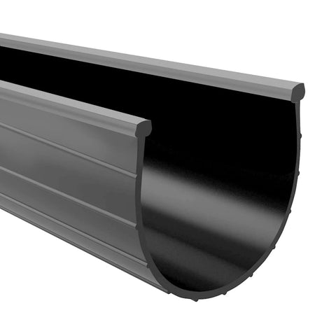 Garage door bottom weather seal, Wayne Dalton replacement, 16 ft, gray vinyl.