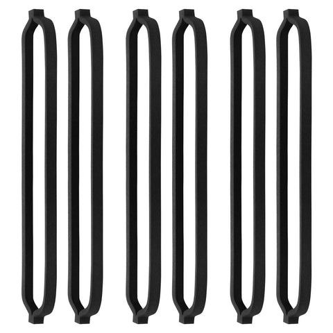 Vacuum sealer gasket set, black rubber gaskets, 6-pack for Geryon E2900/E2901/E5700