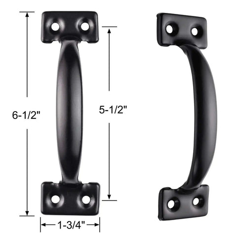 Beefy Gate Hardware Kit With Self Locking Gate Latch And Two 6 Inch T Hinges And One Six Point Five Inch Gate Handle black steel