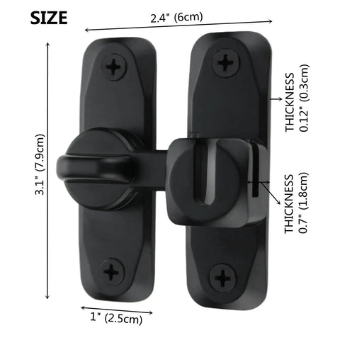 Upgrade heavy duty flip door latch that adapts from 90 to 180 degrees, delivering secure, rust resistant operation, thicker design.