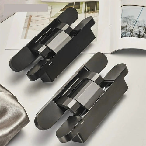 Heavy Duty Residential 180 Degree Swing Hinges With Hydraulic Self Closing Door Bearing For Quiet Smooth Operation Easy Install Invisible Hidden Kitchen Cabinet Hardware Black