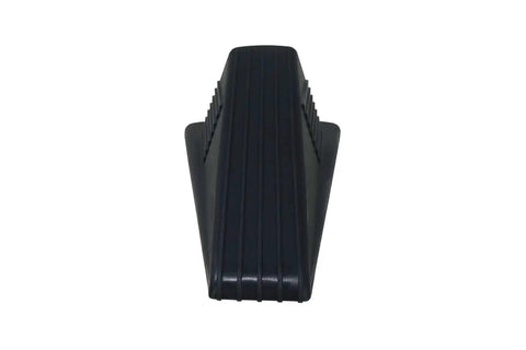Heavy Duty Jumbo Door Wedge In Black For Home And Office Use Extra Grip Lip Non-Marking Hard Plastic With Large Footprint To Hold Rough Surfaces