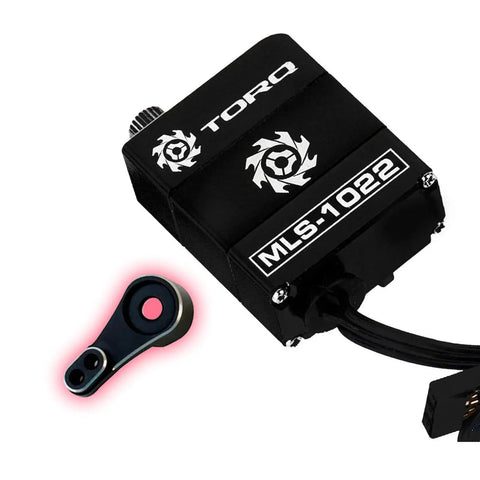 High Torque Micro Servo 5.0V - 8.4V with CNC Servo Mounts & Arms - Remote Control Car, RC Car, RC Crawler Axial SCX24 Electronics Upgrades RC Servos (HELIDIRECT) (Black) showing a black servo unit and arm.