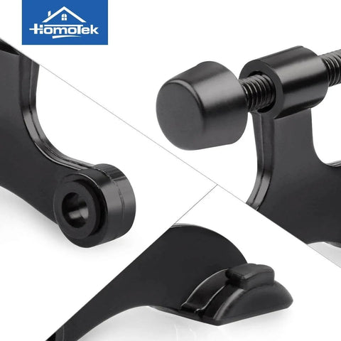 Close-up of 6 Pack Hinge Pin Black Door Stopper, Adjustable Deluxe Heavy Duty Door Stopper with Black Rubber Bumper Tips