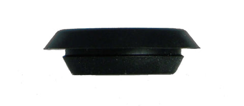 Side view of a 50 Piece Flush Mount Black Hole Plug Kit For Auto Body And Sheet Metal, Ideal For Body Shops And Garages, Durable Black Finish.