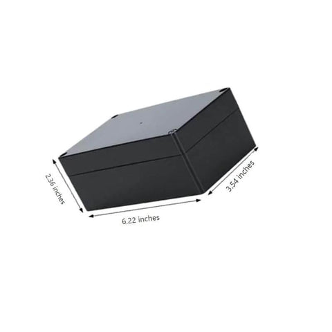 IP65 Rated ABS Plastic Electrical Enclosure Box For Electronics, Rugged Waterproof, 6.22x3.54x2.36 Inches, Black