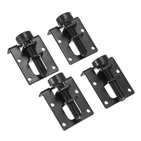 Heavy Duty Beefy L Shaped Furniture Leveling Feet With Lock Nuts For Workbenches And Cabinets 16 Piece Adjustable Table Leg Levelers Built To Last For Wardrobe Bed Bookcase Black OwnMy