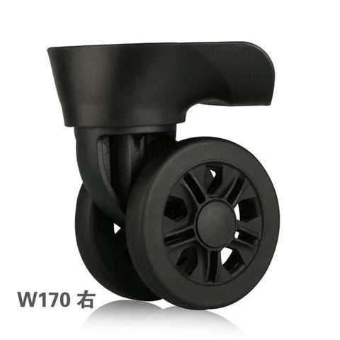 Front view of (DL-W170#) Mute Connected Spinner Wheels for Replacement Luggage Wheels Wear Silent Draw bar Box DIY, black, 2 pcs/Set