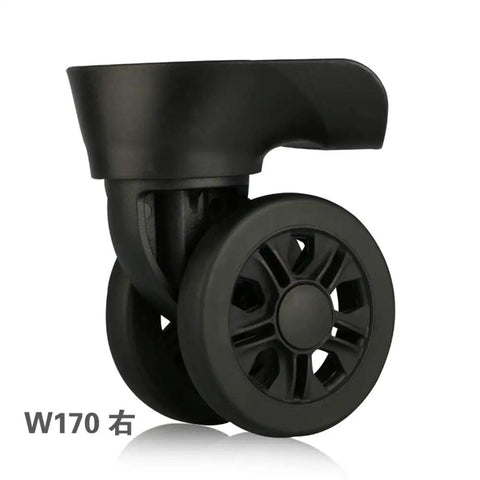 Silent Connected Spinner Wheels For Luggage Replacement, Durable Plastic Wheel Set With Draw Bar Compatibility side view