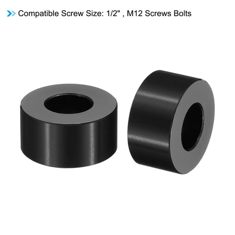 Durable Aluminum Spacers Set, Five Pack From PATIKIL, M12 Aluminum Spacers With One Inch Outer Diameter And One Half Inch Length