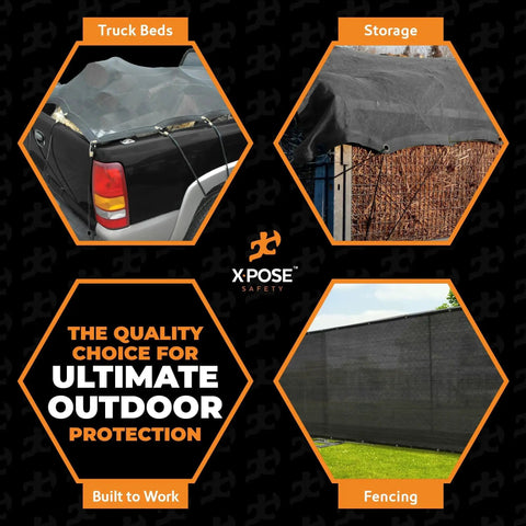 Heavy Duty Mesh Tarp 4 Ft By 10 Ft Black Protective Cover With Air Flow For Tie Downs 60 Percent Shade Canopies Fences Dump Trucks